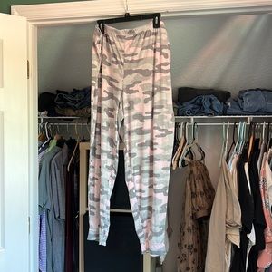 Pink/Grey Camo Pajama Pants, 3X